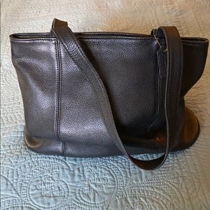 Coach purse tote medium vintage black leather